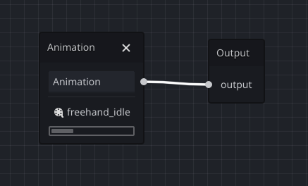 First animation node connected to output